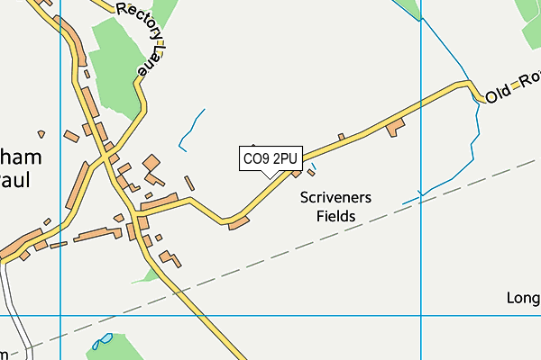 CO9 2PU map - OS VectorMap District (Ordnance Survey)