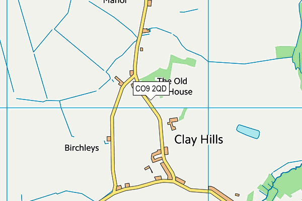 CO9 2QD map - OS VectorMap District (Ordnance Survey)