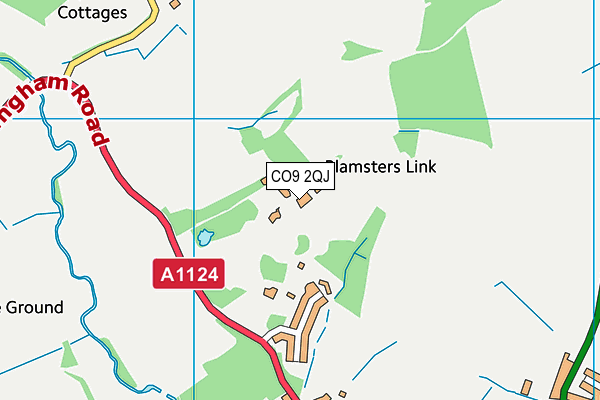 CO9 2QJ map - OS VectorMap District (Ordnance Survey)