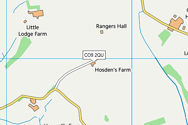 CO9 2QU map - OS VectorMap District (Ordnance Survey)