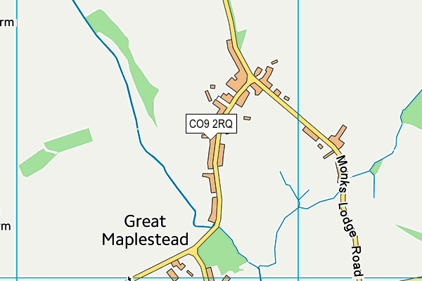 CO9 2RQ map - OS VectorMap District (Ordnance Survey)