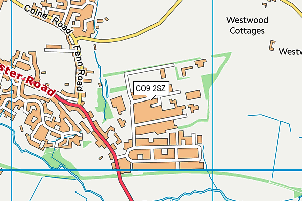CO9 2SZ map - OS VectorMap District (Ordnance Survey)