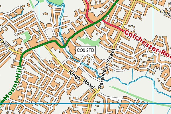 CO9 2TD map - OS VectorMap District (Ordnance Survey)