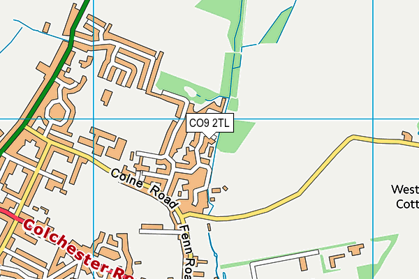 CO9 2TL map - OS VectorMap District (Ordnance Survey)