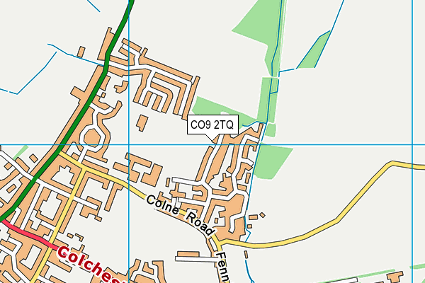 CO9 2TQ map - OS VectorMap District (Ordnance Survey)