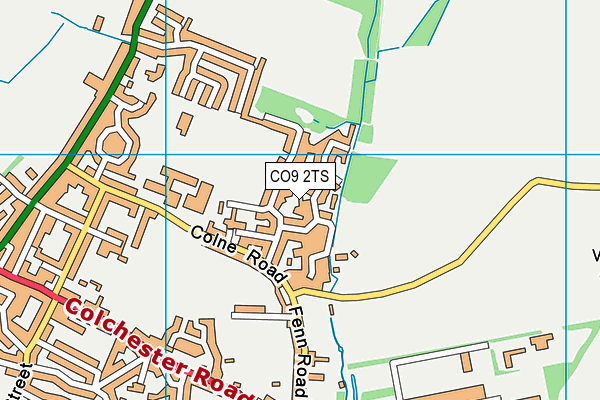 CO9 2TS map - OS VectorMap District (Ordnance Survey)