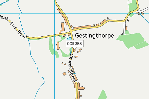 Gestingthorpe Playing Field map (CO9 3BB) - OS VectorMap District (Ordnance Survey)
