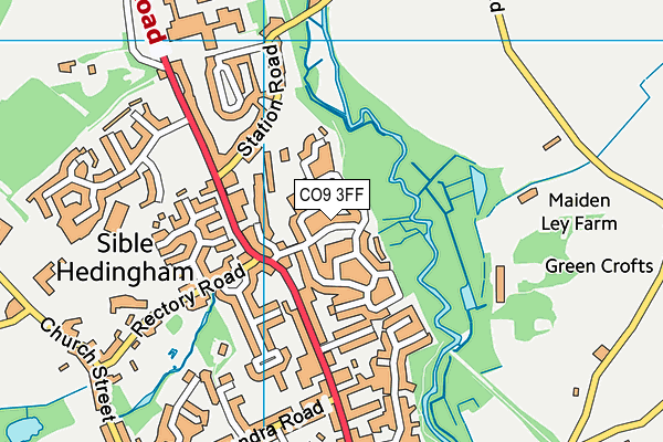 CO9 3FF map - OS VectorMap District (Ordnance Survey)
