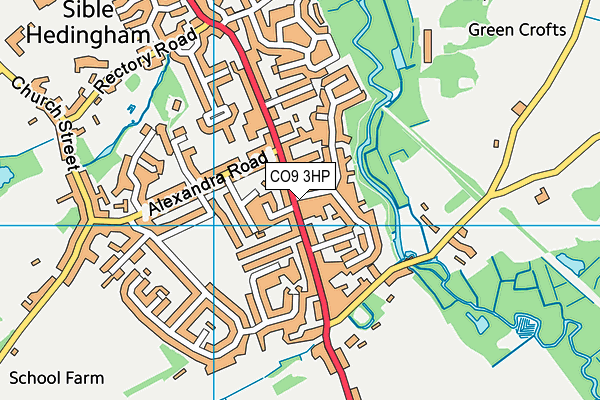 CO9 3HP map - OS VectorMap District (Ordnance Survey)