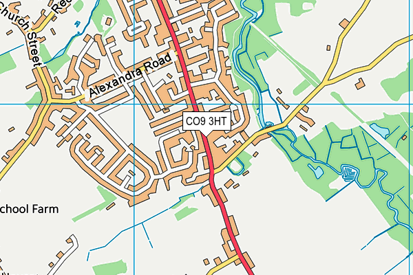 CO9 3HT map - OS VectorMap District (Ordnance Survey)