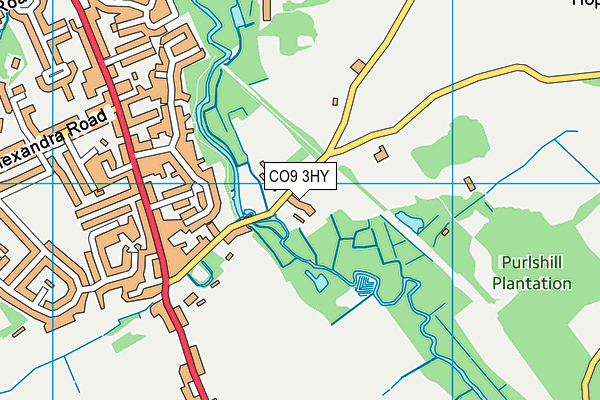 CO9 3HY map - OS VectorMap District (Ordnance Survey)
