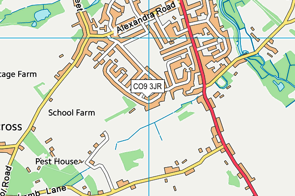 CO9 3JR map - OS VectorMap District (Ordnance Survey)