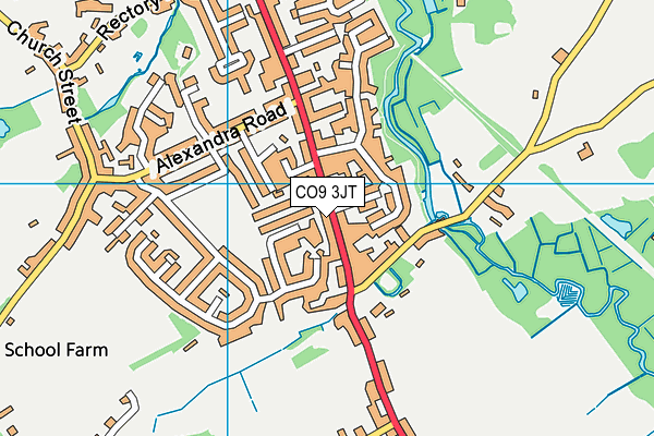 CO9 3JT map - OS VectorMap District (Ordnance Survey)