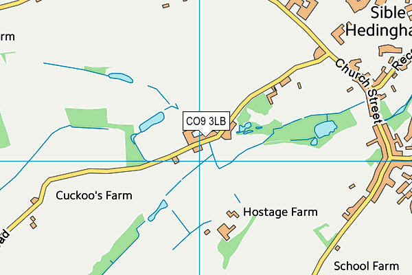 CO9 3LB map - OS VectorMap District (Ordnance Survey)