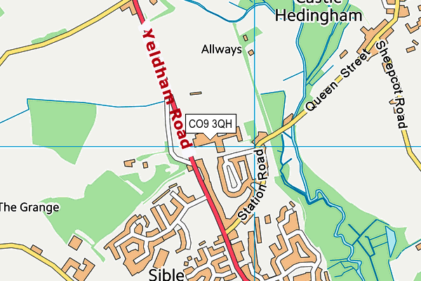 Hedingham School and Sixth Form map (CO9 3QH) - OS VectorMap District (Ordnance Survey)