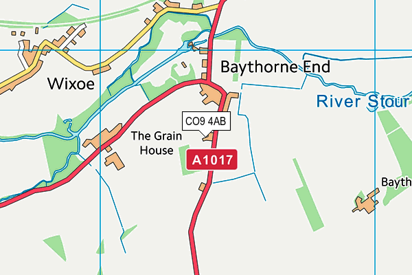 CO9 4AB map - OS VectorMap District (Ordnance Survey)