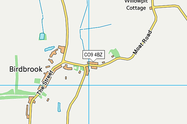 CO9 4BZ map - OS VectorMap District (Ordnance Survey)