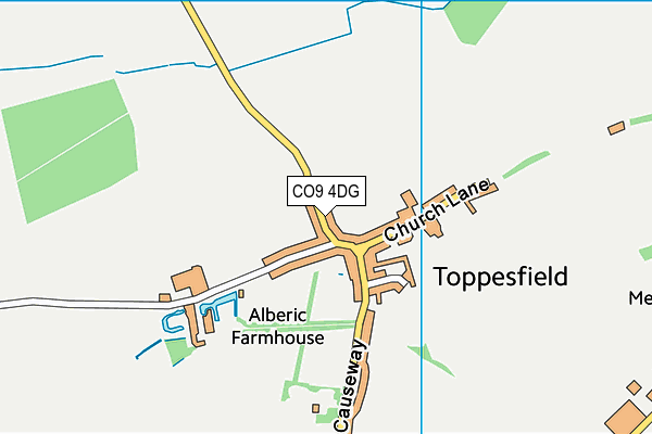 CO9 4DG map - OS VectorMap District (Ordnance Survey)