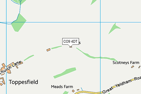 CO9 4DT map - OS VectorMap District (Ordnance Survey)