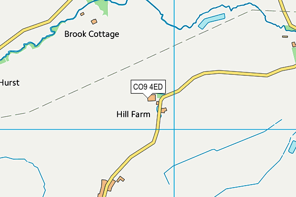 CO9 4ED map - OS VectorMap District (Ordnance Survey)