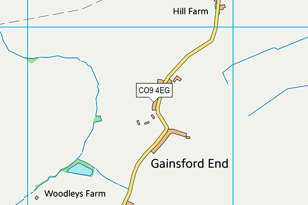 CO9 4EG map - OS VectorMap District (Ordnance Survey)