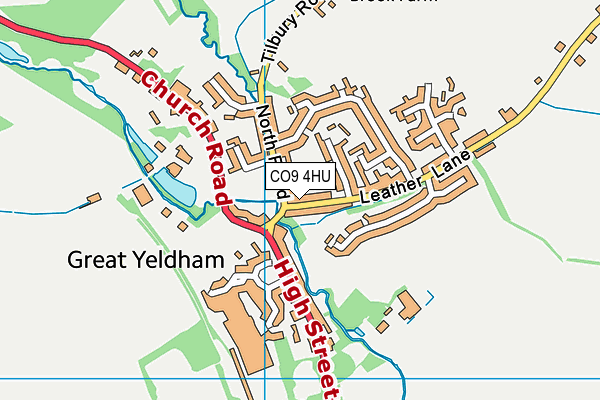 CO9 4HU map - OS VectorMap District (Ordnance Survey)
