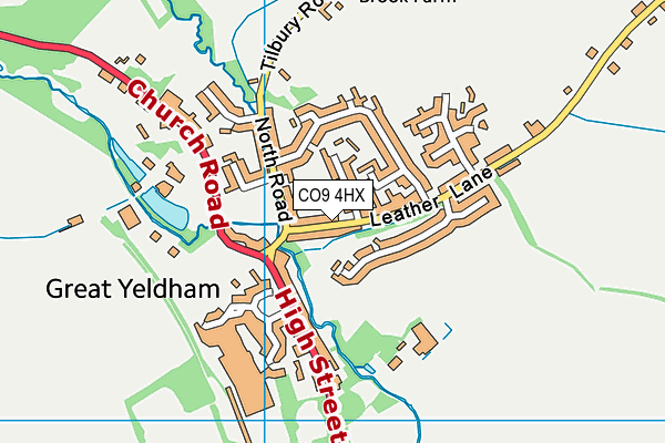 CO9 4HX map - OS VectorMap District (Ordnance Survey)