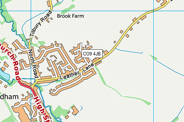CO9 4JB map - OS VectorMap District (Ordnance Survey)