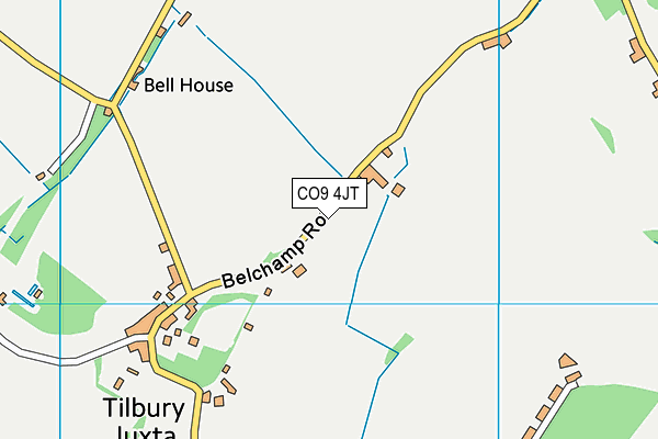 CO9 4JT map - OS VectorMap District (Ordnance Survey)