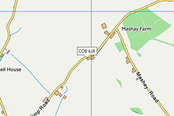 CO9 4JX map - OS VectorMap District (Ordnance Survey)