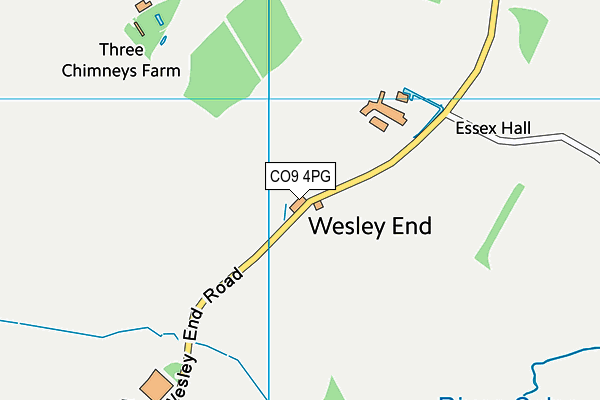 CO9 4PG map - OS VectorMap District (Ordnance Survey)