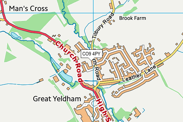 CO9 4PY map - OS VectorMap District (Ordnance Survey)