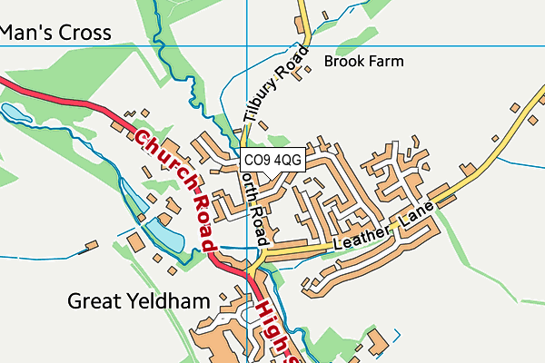 CO9 4QG map - OS VectorMap District (Ordnance Survey)