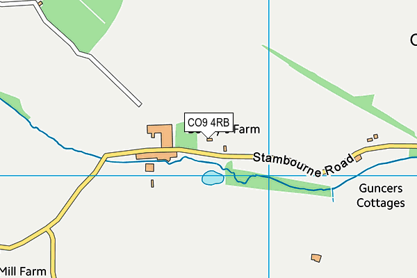 CO9 4RB map - OS VectorMap District (Ordnance Survey)