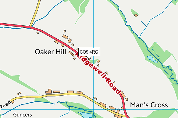 CO9 4RG map - OS VectorMap District (Ordnance Survey)