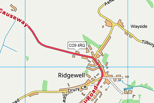 CO9 4RQ map - OS VectorMap District (Ordnance Survey)