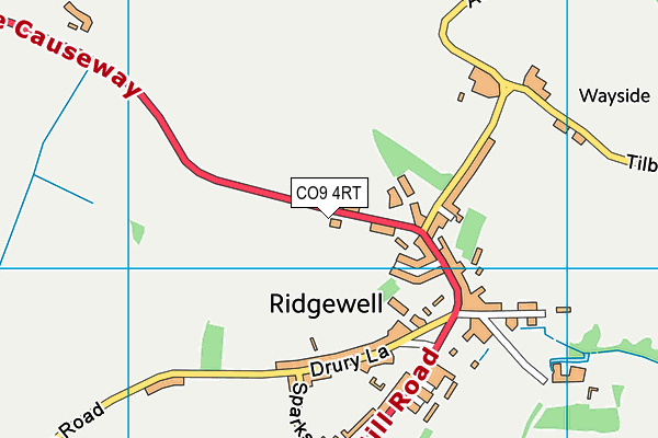 CO9 4RT map - OS VectorMap District (Ordnance Survey)