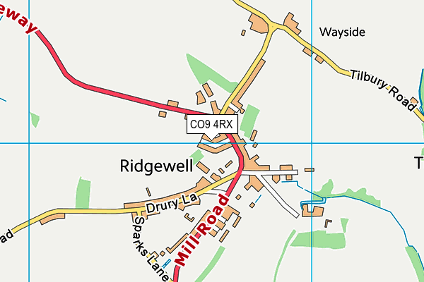 CO9 4RX map - OS VectorMap District (Ordnance Survey)