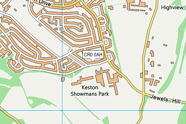 Meridian High School map (CR0 0AH) - OS VectorMap District (Ordnance Survey)