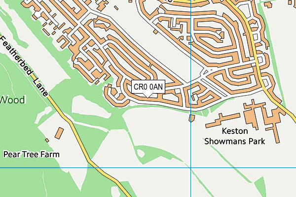 CR0 0AN map - OS VectorMap District (Ordnance Survey)