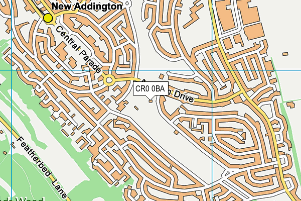 CR0 0BA map - OS VectorMap District (Ordnance Survey)