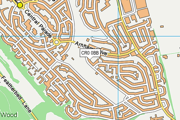 CR0 0BB map - OS VectorMap District (Ordnance Survey)