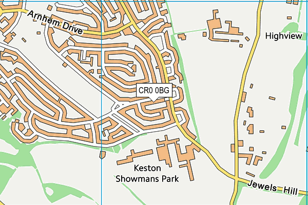 CR0 0BG map - OS VectorMap District (Ordnance Survey)