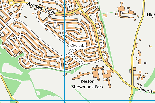 CR0 0BJ map - OS VectorMap District (Ordnance Survey)
