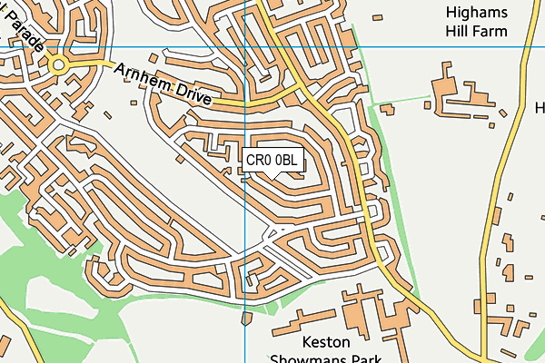 CR0 0BL map - OS VectorMap District (Ordnance Survey)