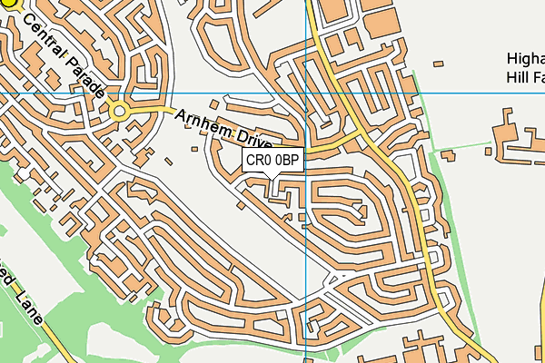 CR0 0BP map - OS VectorMap District (Ordnance Survey)