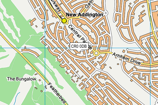 CR0 0DB map - OS VectorMap District (Ordnance Survey)