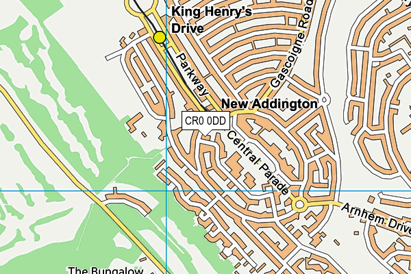 CR0 0DD map - OS VectorMap District (Ordnance Survey)