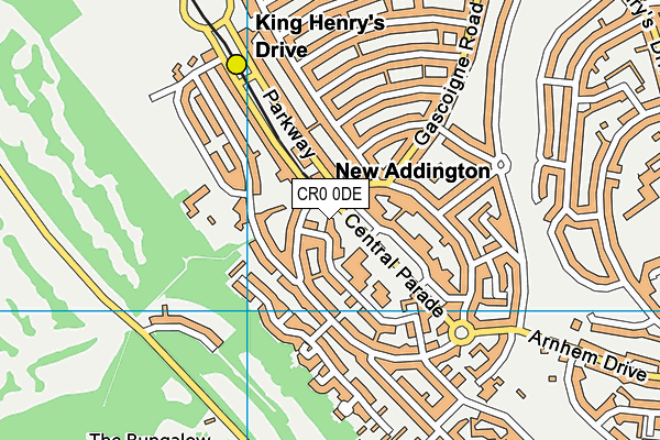 CR0 0DE map - OS VectorMap District (Ordnance Survey)