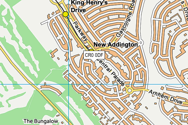 CR0 0DF map - OS VectorMap District (Ordnance Survey)